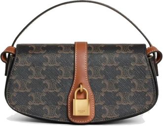 Celine Triomphe Tabou Schoudertas - Dames - Handtassen - Bruin - ONE Size - Leer - Tassen