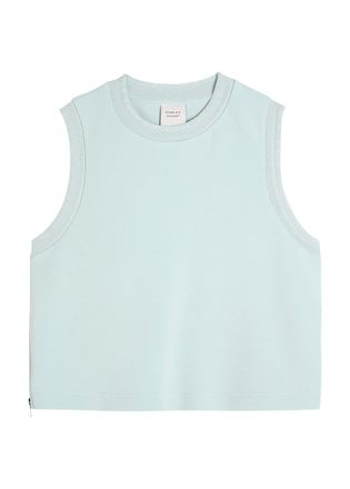 Varley Shea Crop Stretch-jersey Tank - Light Blue - S (UK8-10 / S)