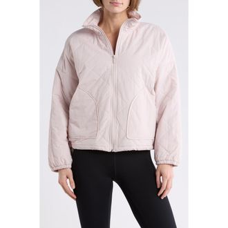 Zella Wander Diamond Quilted Jacket in Pink Hush at Nordstrom Rack, Size X-Large