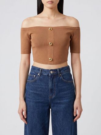Elisabetta Franchi Top cropped in misto viscosa