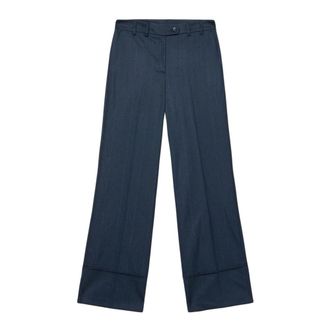 Oltre Dames, Broeken, Blauw, Maat: 2XL Viscose