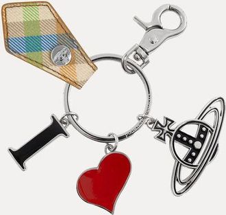 Vivienne Westwood I Love Orb Keyring Buccia Darancia Heather-plaid One Size Unisex