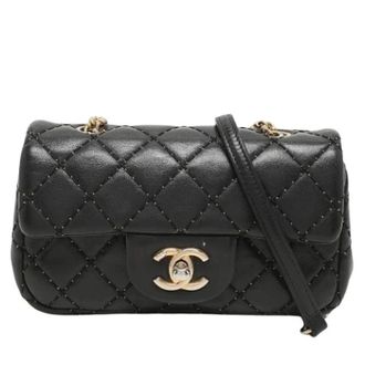 Chanel Pre-owned Extra Mini Classic Flap Bag - Dames - Pre-owned - Zwart - Maat: ONE Size Leer