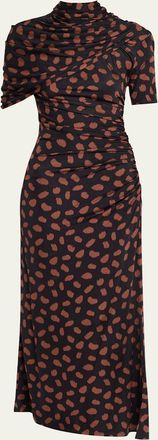 Johanna Ortiz Serene Safari Draped Ankle Dress