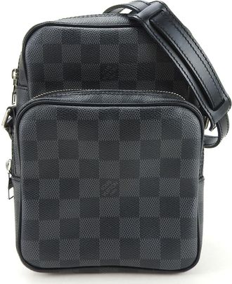 Louis Vuitton Damier Graphite Black Gray Damier Graphite Pochette Shoulder Bag (Pre-Owned)