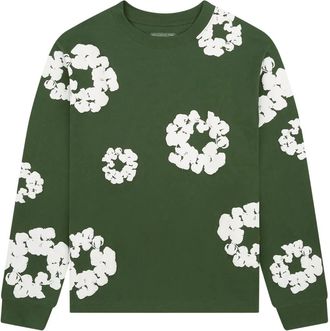 Denim Tears T-shirt a maniche lunghe - Verde