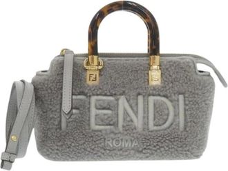Fendi Pre-owned Mini Bags, female, Gray, Size: ONE SIZE Pre-owned Vintage Mini Bag (Mouton Fur)