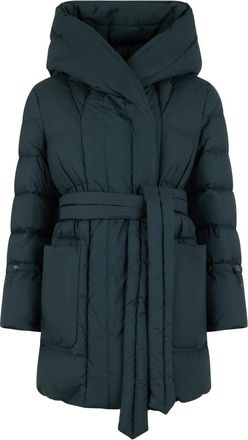 Moorer Osiride Padded Jacket - Dames - Parka Jassen - Blauw - 2XS - Leer - Jassen