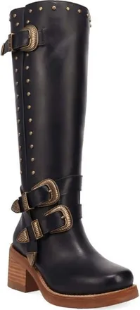 Dingo Fillmore Studded Knee High Boot in Black at Nordstrom, Size 9.5