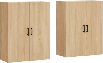 vidaXL Armario De Pared 2 Unidades Roble Sonoma 69,5x34x90 Cm Vidaxl