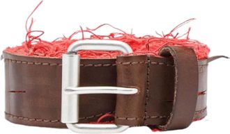 Diesel B-RIPPED Mens Leather Belts Black - Brown - Size 90 cm