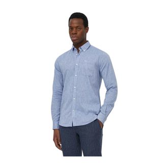 Barbour Linnen Shirt - Heren - Casual Overhemden - Blauw - S - Linnen - Overhemden