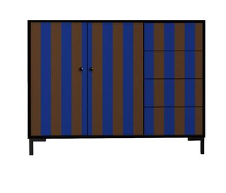 Really Nice Things Aparador bajo 2 puertas 4 cajones mdf estampado