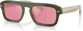 Vogue Eyewear Groen Roze Spiegel Zonnebril - Heren - Zonnebrillen - Groen - 53 MM - Accessoires