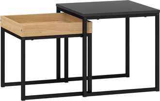 HOMCOM Mesas de caf&eacute; 45x45x45 cm negro