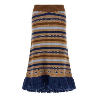 Alanui Sweet Winter Longuette Skirt - female - Alanui - Midi Skirts - Multicolor - S - Skirts