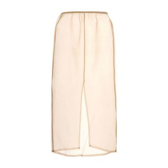 The Nina Studio Midi Skirts, female, Beige, Size: 2XS Gonna