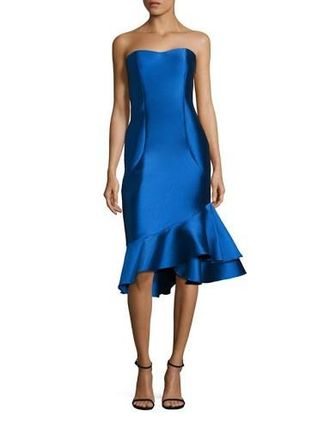 Sachin & Babi Blue Strapless Dress Size S
