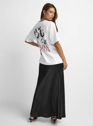 Icone Womens Satiny maxi skirt