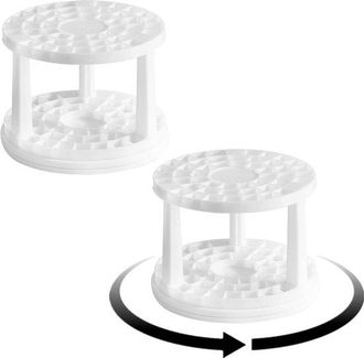 OEM Paquete De 2 Cajas Organizadoras Giratorias Para Escritorio, Portal&aacute;pices De 49 Agujeros, Brochas De Maquillaje, L&aacute;pices De Colores Y Marcadores