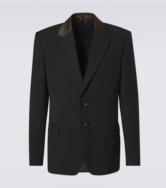 Wales Bonner Alto satin-trimmed virgin wool blazer