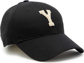 Saint Laurent Appliqu&eacute;d Cotton cap - Black - M