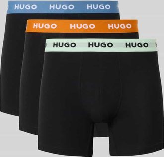 HUGO BOSS Trunks aus Baumwoll-Mix im 3er-Pack in Black, Größe XL