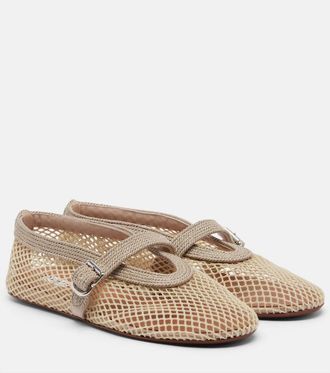 Alaia Ala&iuml;a Fishnet Mary Jane flats