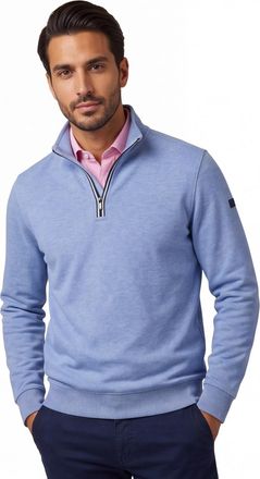 Baileys trui Baileys blauw normale fit half zip rits