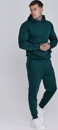 Siksilk Conjunto de sudadera con capucha y joggers verde para hombre SikSilk L