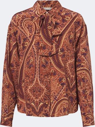 Ulla Johnson Blusa Lise in cr&ecirc;pe de chine di seta