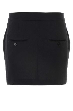 Isabel Marant Womens Black Stretch Polyester Blend Licoba Mini Skirt Gonne