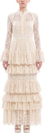 Saiid Kobeisy Ruffled Lace Long Dress