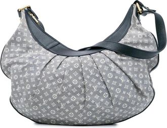 Louis Vuitton Pre-owned Cross Body Bags, female, Gray, Size: ONE SIZE Pre-owned Boulogne Monogram Denim Bag