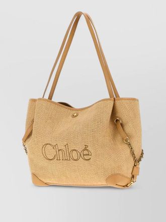 Chlo&eacute; chlo&eacute; clover raffia tote bag