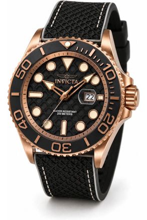 Invicta Grand Diver 51090 Herenhorloge - Quartz Uurwerk - Roestvrij Staal met Zwarte Wijzerplaat - 48 mm