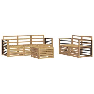 vidaXL Juegos De Sof&aacute;s Madera De Acacia S&oacute;lida Vidaxl