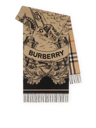 Burberry REVERSIBLE CASHMERE SCARF WITH EKD - Burberry - Woman
