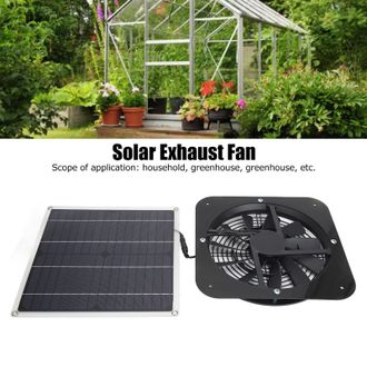 OEM Kit De Ventilador Solar, Extractor De Aire Solar, Panel Solar De 100 W Con Ventilador De 10 Pulgadas Para Invernadero, Gallinero, Cobertizo, Negro