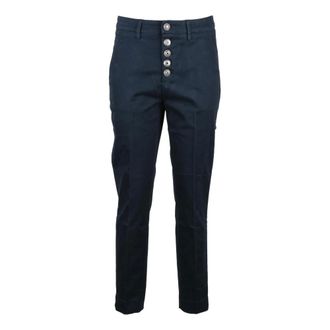 Dondup Broeken, Dames, Blauw, W28, Katoen, Carmen Broek