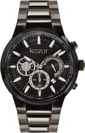 Kazar Zwarte horloge met zilveren elementen - Heren - Horloges - Zwart - ONE Size - Accessoires