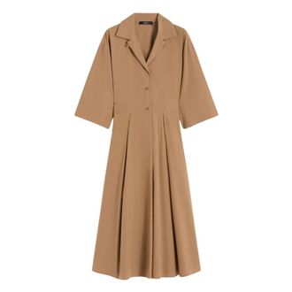 Max Mara Midi Dresses, female, Brown, Size: L Chemisier Midi Dress