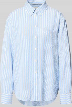 GANT Relaxed Fit Bluse aus Lyocell mit Button-Down-Kragen in Hellblau, Gr&ouml;&szlig;e 34