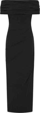 Rachel Gilbert Abito Camille lungo con spalle scoperte - Nero