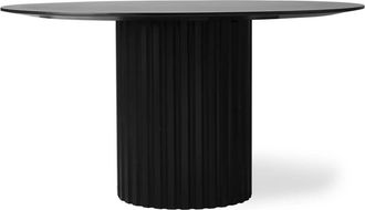 HKliving Pillar Esstisch rund, Ø 140 cm, schwarz