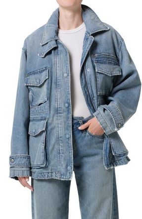 A Gold E Aubrey Denim Jacket in Conclusion Indigo at Nordstrom, Size X-Large