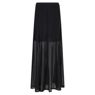 Dante6 Solis Mesh Wide Maxi Rok - Dames - Rokken - Zwart - Maat: XL
