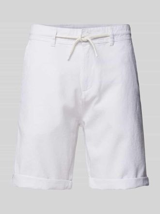 Mc Neal Regular Fit Bermudas aus Leinen-Baumwoll-Mix in Weiss, Gr&ouml;&szlig;e XXXL