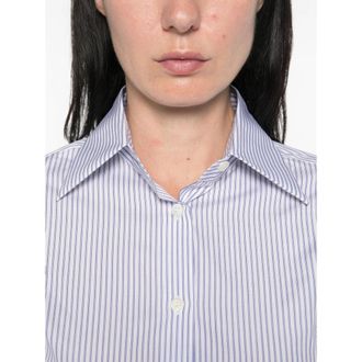Mazzarelli Vertical-Stripe Cotton Shirt - White