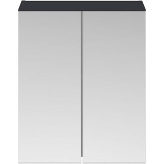 Nuie Nuie - Parade 2-Door Mirrored Bathroom Cabinet 600mm Wide - Satin Anthracite